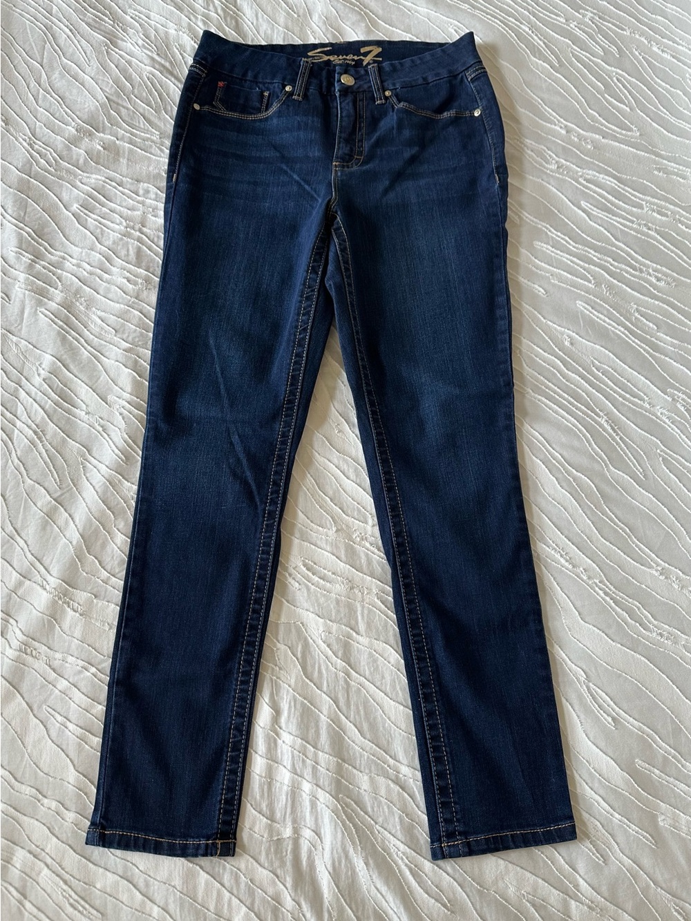 Seven7 Dark Blue Skinny Leg Jeans